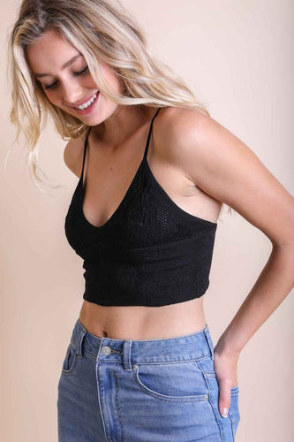 Black Padded V-Neck Brami Leto Accessories