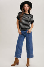 Load image into Gallery viewer, Striped Boat Neck Top
