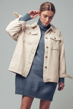 Load image into Gallery viewer, Oversized Sherpa Lined Corduroy Shacket
