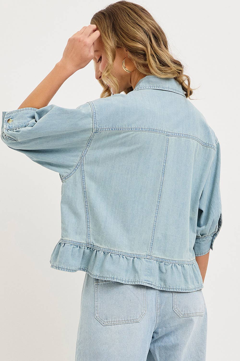 Washed Denim Everyday Chambray Top