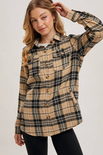 Load image into Gallery viewer, FLANNEL PLAID SHACKET
