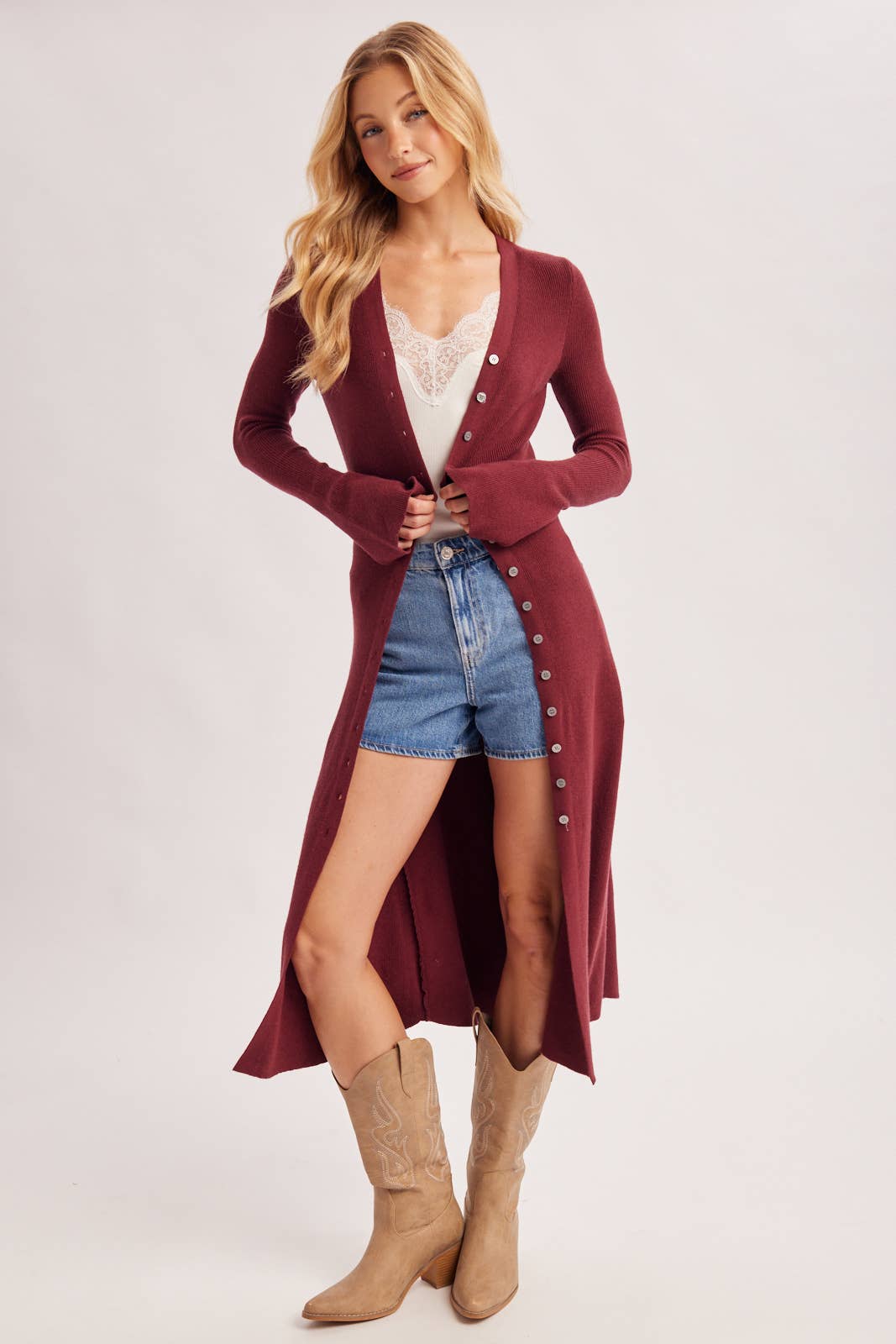 v-Neck Button Down Dress