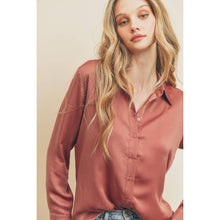Load image into Gallery viewer, Rose Dull Satin Shirt
