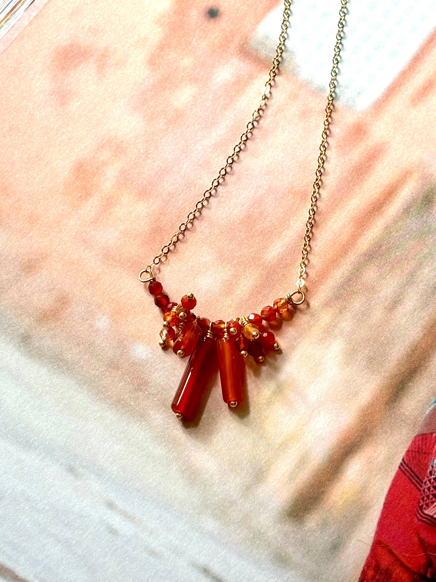 Cluster of Carnelian Necklace