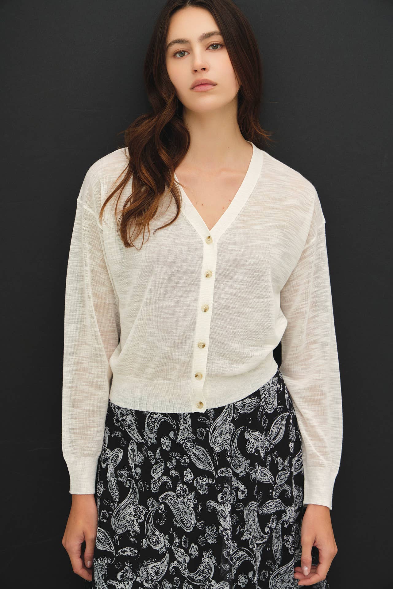 Ultra Fine White Cardigan 