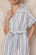 Load image into Gallery viewer, Striped Mini Shirt Dress

