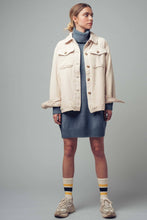 Load image into Gallery viewer, Oversized Sherpa Lined Corduroy Shacket
