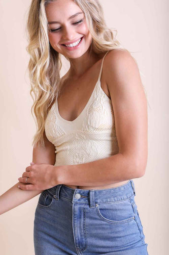 Ivory Padded V-Neck Brami Leto Accessories