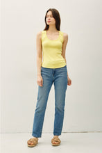 Load image into Gallery viewer, Yellow Raw Hem Tank Top
