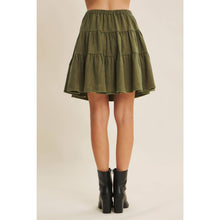 Load image into Gallery viewer, Olive Ruffle Mini Skirt
