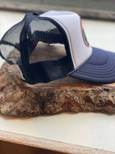 Load image into Gallery viewer, Navy Blue Avila Trucker Hat
