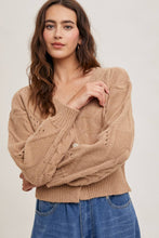 Load image into Gallery viewer, Button Down Cable Knit Cardigan
