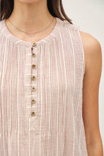 Load image into Gallery viewer, Amber Striped Gauze Tank
