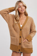 Load image into Gallery viewer, Button Front Boucle Oversized Sweater
