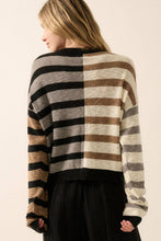 Load image into Gallery viewer, Contrast Striped Knit Sweater
