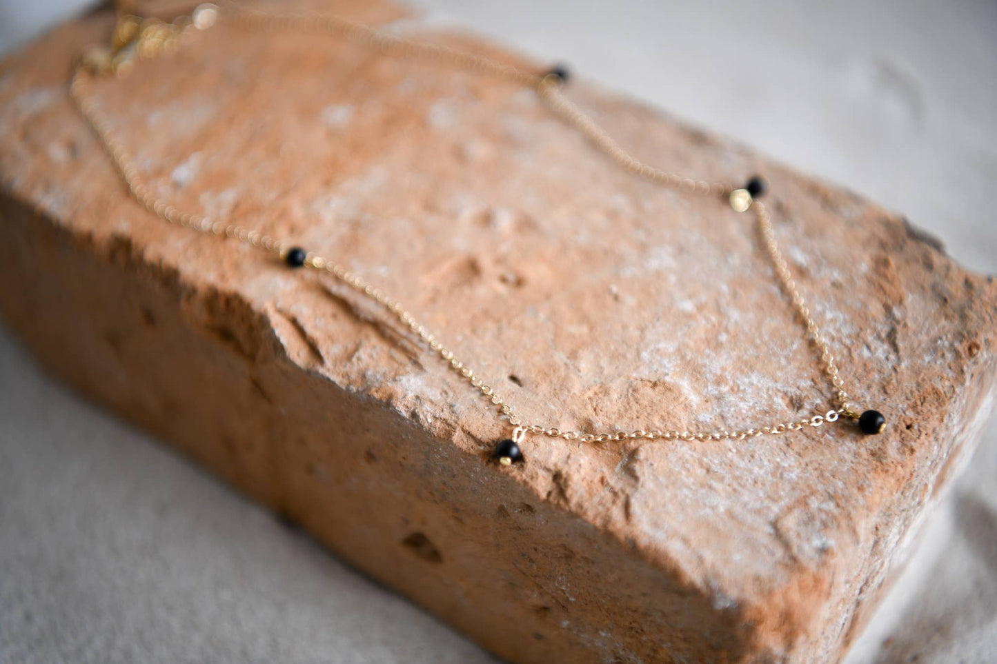 Whimsical Boho Gold Necklaces with Natural Stone Accents 