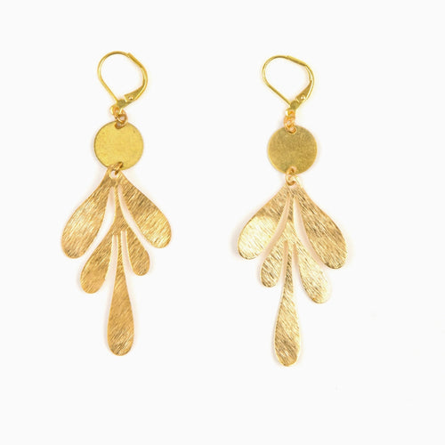 Organic Leaf Earrings Altiplano