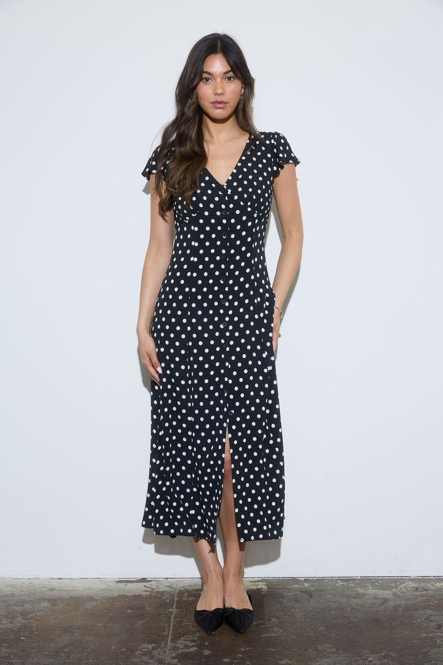 Polka Dot Midi Dress