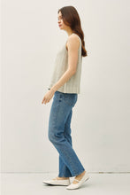 Load image into Gallery viewer, Sage Striped Gauze Tank
