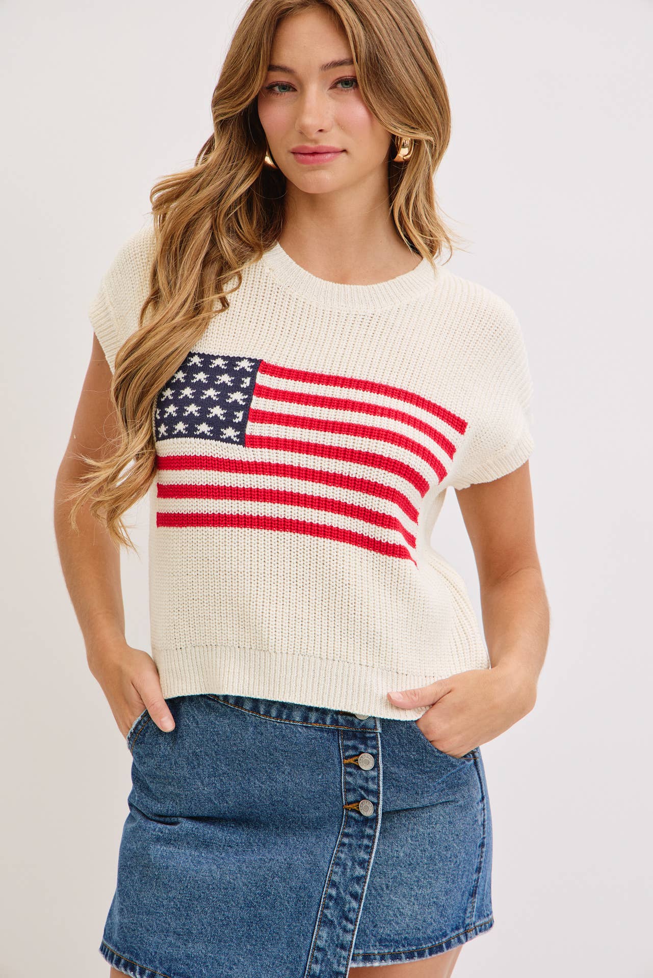 Stars & Stripes American Flag Sweater