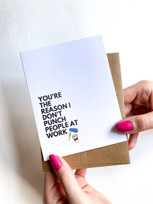 Funny Coworker Appreciation Card Thank You Greeting Card