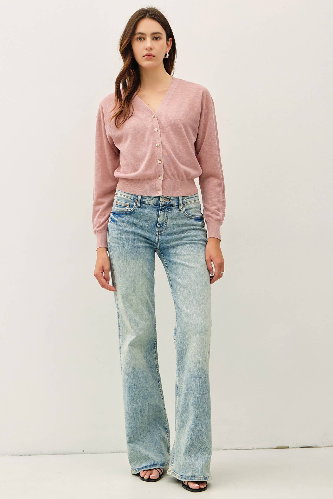 Ultra Fine Mauve Cardigan 