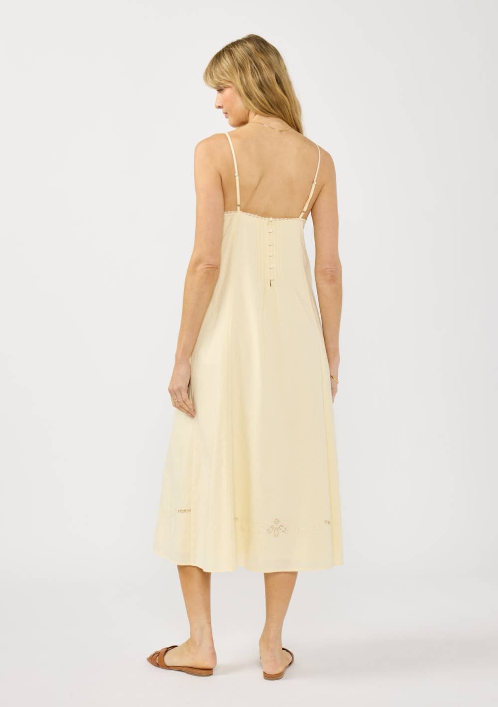 Spaghetti Strap Lace Cutout Maxi Dress 