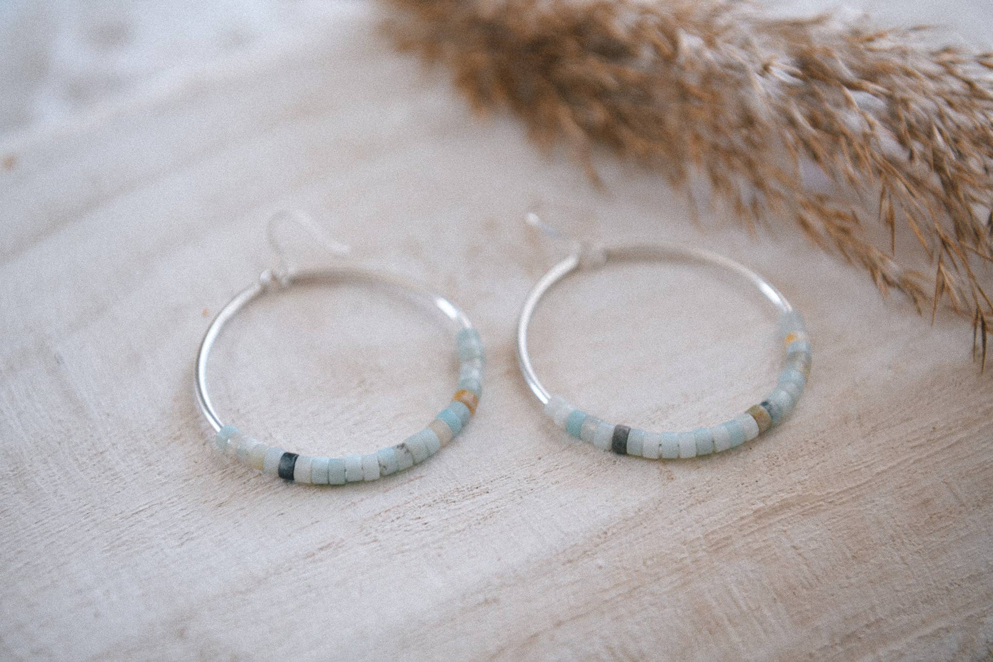 Far Out Sterling Silver and Gemstone Hoops 