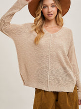 Load image into Gallery viewer, Oatmeal Sheer Loose-Fit Pullover
