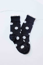 Load image into Gallery viewer, Polka Dot Ruffle Trim Socks Tiepology
