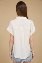 Load image into Gallery viewer, Half Button Linen Blend Shirt 

