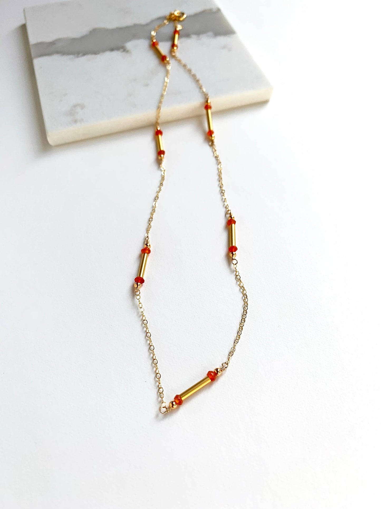 Carnelian Bar Necklace