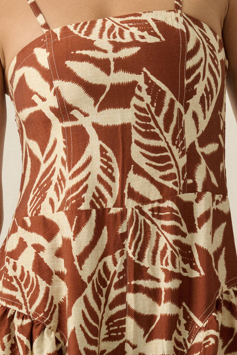 Tropical Print Wide-Leg Pocket Cami Jumpsuit