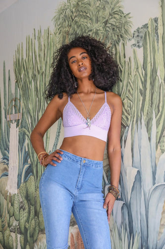 Lilac Longline Lace Bralette Leto Accessories