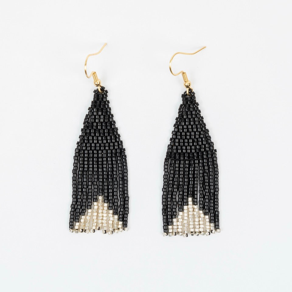 Black Beaded Earrings Altiplano