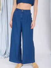 Load image into Gallery viewer, Dark Chambray Wide Leg Pants 
