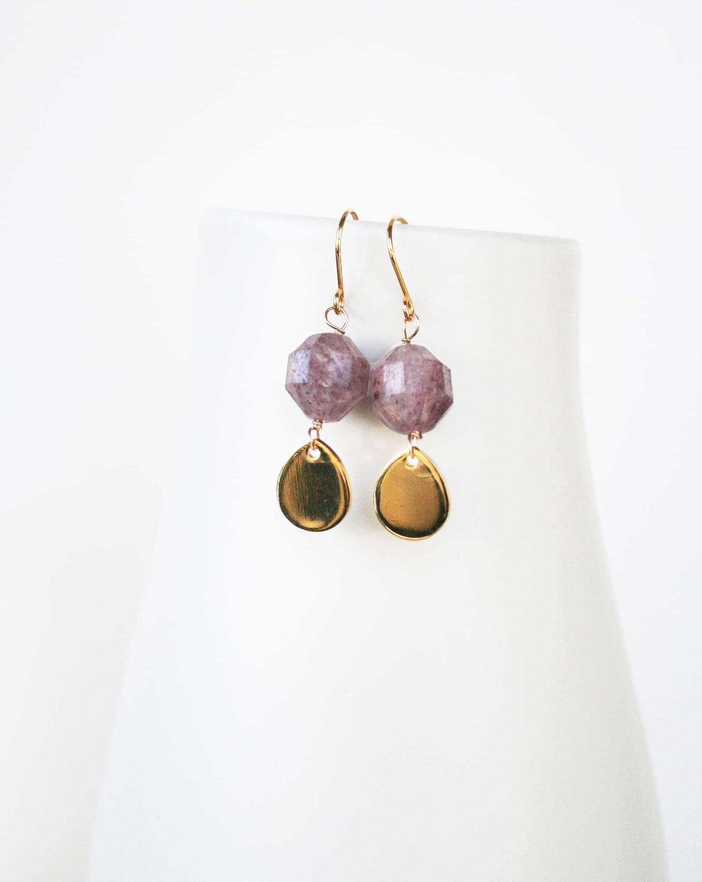 Strawberry Petal Earrings | Pink Drop Earrings