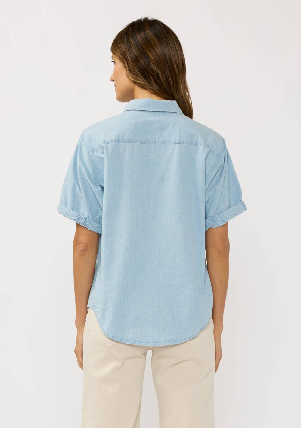 Short Sleeve Chambray Shirt