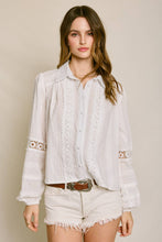 Load image into Gallery viewer, Sunbeam Eyelet Lace-Up Blouse
