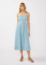 Load image into Gallery viewer, Square Neck Button Down Corset Midi Dress
