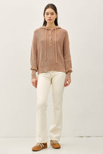 Load image into Gallery viewer, Knit Henley Hoodie Sweater
