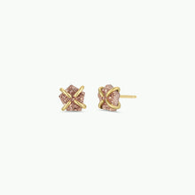 Load image into Gallery viewer, Druzy Prong - Rose Gold - Gold Earrings
