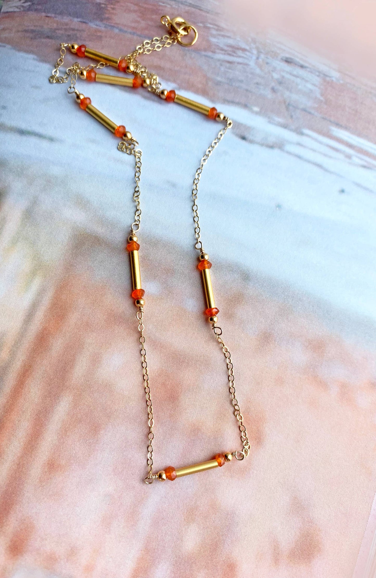 Carnelian Bar Necklace