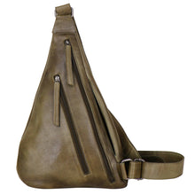 Load image into Gallery viewer, Olive Hippie Handcrafted Leather Sling Bag 
