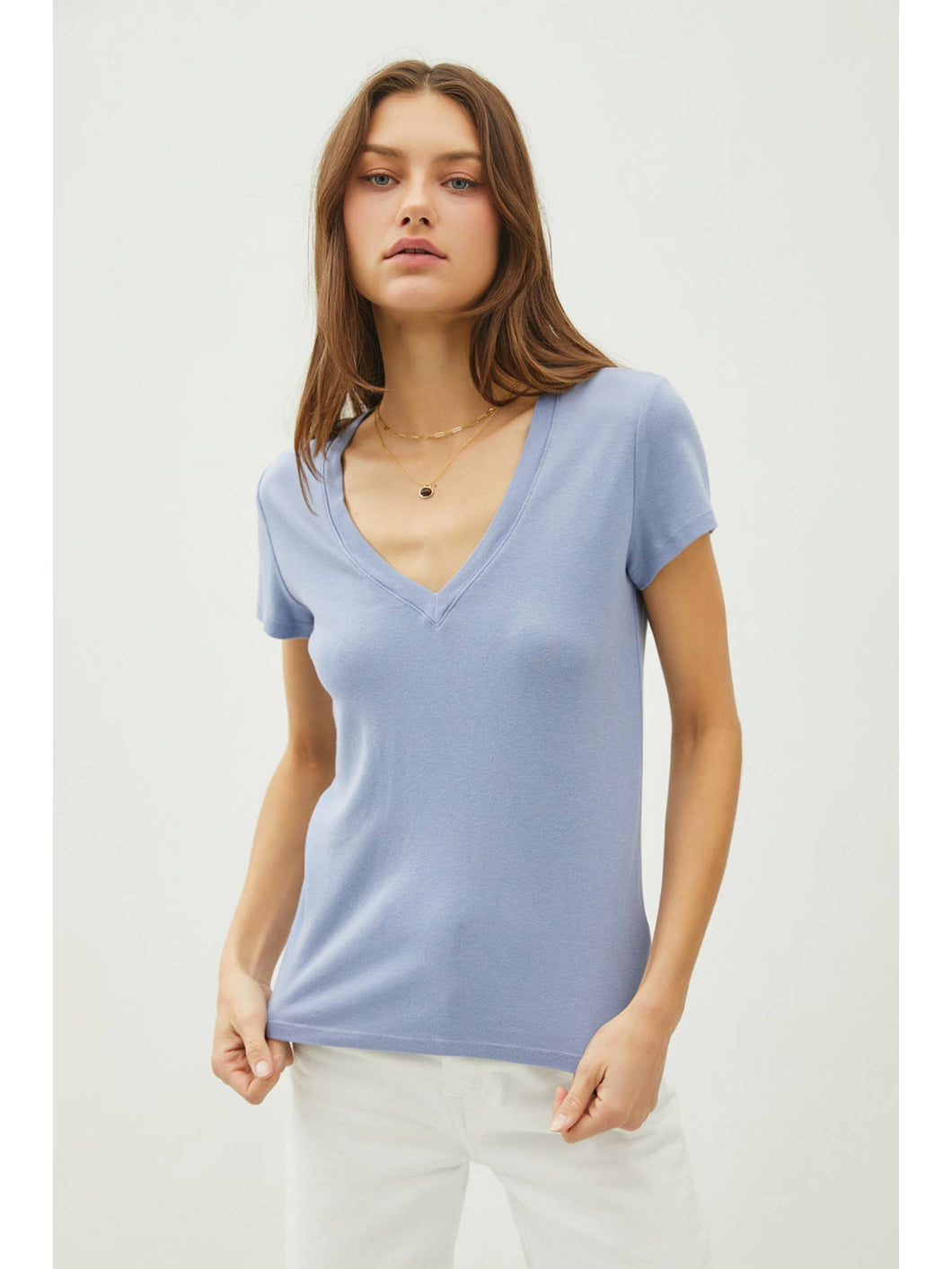 Classic Blue Short Sleeve Top