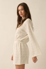 Load image into Gallery viewer, Crochet Drawstring Mini Dress Promesa
