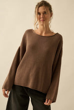 Load image into Gallery viewer, Mocha Boatneck Sweater

