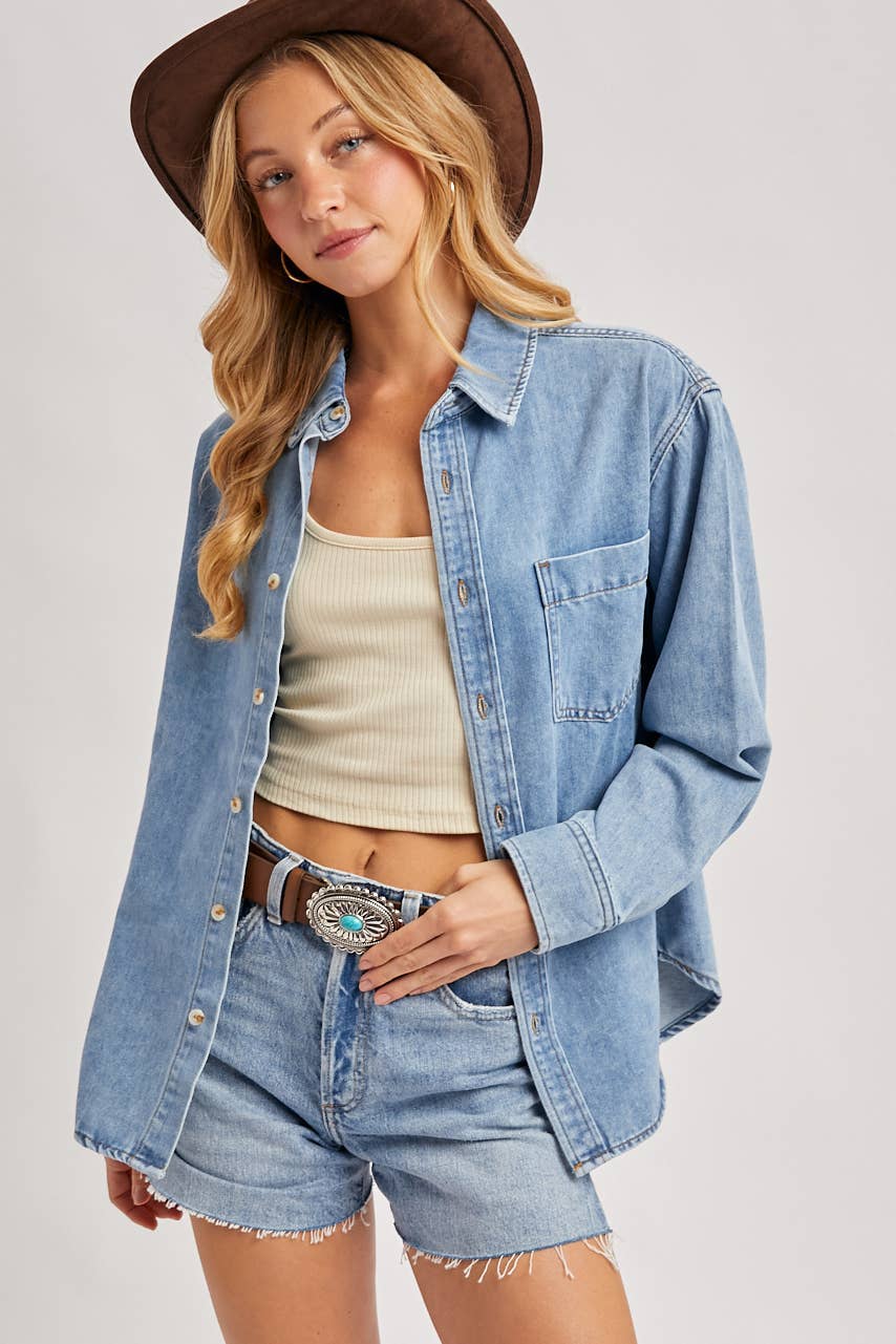 Oversized Denim Shacket