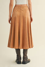 Load image into Gallery viewer, Toffee Suede Midi Skirt
