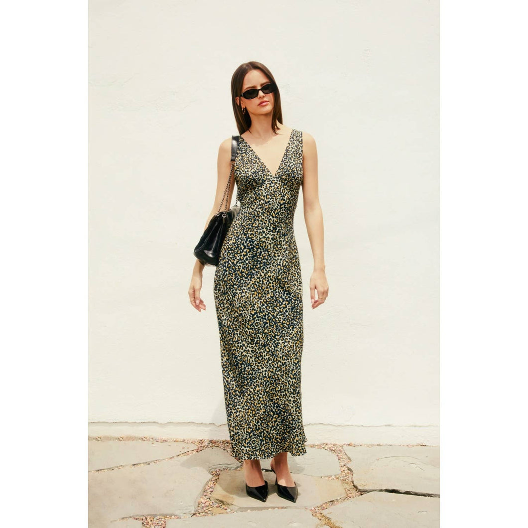 Wild Thoughts Plunging Tie Back Maxi Dress